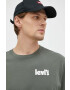 Levi's Памучна тениска в зелено с принт - Pepit.bg