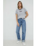 Levi's Памучна тениска в сиво - Pepit.bg