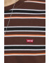Levi's Памучна тениска в кафяво с десен - Pepit.bg