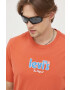 Levi's Памучна тениска в оранжево с апликация - Pepit.bg
