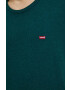 Levi's Памучна Тениска в зелено меланж на - Pepit.bg