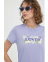 Levi's Памучна тениска в синьо - Pepit.bg
