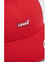 Levi's Шапка с козирка в червено с апликация - Pepit.bg