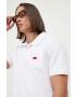 Levi's Тениска с яка в бяло с апликация - Pepit.bg