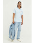 Levi's Тениска с яка в синьо с апликация - Pepit.bg