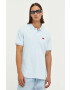 Levi's Тениска с яка в синьо с апликация - Pepit.bg