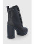 Liu Jo Кожени кубинки дамски в черно с висок ток - Pepit.bg