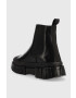 Love Moschino Боти челси в черно с платформа - Pepit.bg