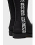 Love Moschino Ботуши в черно с равна подметка - Pepit.bg