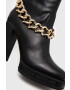 Love Moschino Ботуши в черно с висок ток - Pepit.bg