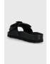 Love Moschino Чехли в черно JA28524G0GIE0000 - Pepit.bg