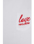 Love Moschino Дънкова рокля в бяло къс модел със стандартна кройка - Pepit.bg