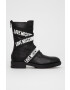 Love Moschino Кожени боти дамски в черно с равна подметка - Pepit.bg