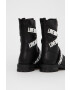 Love Moschino Кожени боти дамски в черно с равна подметка - Pepit.bg