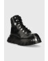 Love Moschino Кожени боти в черно с платформа - Pepit.bg