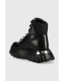 Love Moschino Кожени боти в черно с платформа - Pepit.bg