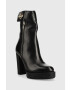 Love Moschino Кожени Боти в черно с висок ток - Pepit.bg