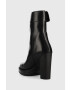 Love Moschino Кожени Боти в черно с висок ток - Pepit.bg