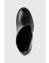 Love Moschino Кожени Боти в черно с висок ток - Pepit.bg