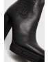 Love Moschino Кожени боти челси в черно с висок ток - Pepit.bg