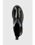 Love Moschino Кожени боти челси в черно с платформа - Pepit.bg