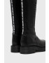 Love Moschino Кожени ботуши в черно с платформа - Pepit.bg