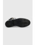 Love Moschino Кожени кубинки в черно с равна подметка - Pepit.bg