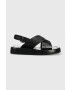 Love Moschino Кожени сандали в черно JA16263G0GIE100A - Pepit.bg