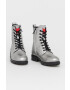 Love Moschino Кубинки дамски в сребристо с равна подметка - Pepit.bg