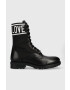 Love Moschino Кубинки в черно с равна подметка - Pepit.bg