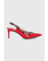 Love Moschino Обувки с висок ток в червено - Pepit.bg