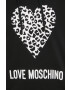 Love Moschino Памучна рокля в черно къс модел със стандартна кройка - Pepit.bg