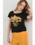Love Moschino Памучна тениска в черно - Pepit.bg