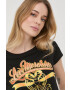 Love Moschino Памучна тениска в черно - Pepit.bg