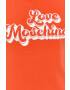 Love Moschino Памучна тениска в оранжево - Pepit.bg