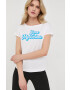 Love Moschino Памучна тениска в бяло - Pepit.bg