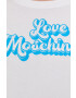 Love Moschino Памучна тениска в бяло - Pepit.bg