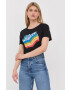 Love Moschino Памучна тениска в черно - Pepit.bg