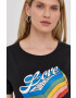 Love Moschino Памучна тениска в черно - Pepit.bg