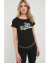 Love Moschino Памучна тениска в черно - Pepit.bg