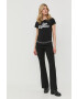 Love Moschino Памучна тениска в черно - Pepit.bg