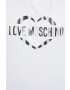 Love Moschino Памучна тениска в бяло - Pepit.bg