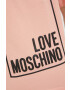 Love Moschino Памучна тениска в розово - Pepit.bg