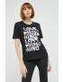 Love Moschino Памучна тениска в черно - Pepit.bg