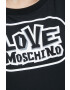 Love Moschino Памучна тениска в черно - Pepit.bg