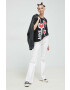 Love Moschino Памучна тениска в черно - Pepit.bg