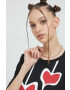Love Moschino Памучна тениска в черно - Pepit.bg