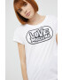 Love Moschino Памучна тениска в бяло - Pepit.bg