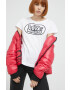 Love Moschino Памучна тениска в бяло - Pepit.bg
