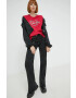 Love Moschino Памучна тениска в бяло - Pepit.bg
